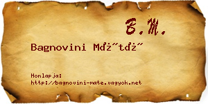Bagnovini Máté névjegykártya